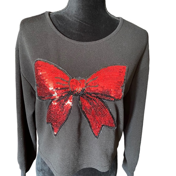 🎉2/20$ SHEIN red sequinned bow top♥️ - Picture 5 of 7
